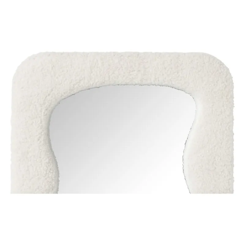 Xenos Wandspiegels-Spiegel wave teddy - wit - 60x37 cm