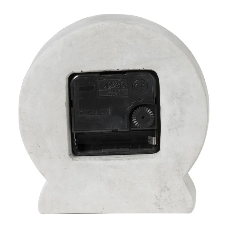 Xenos Klokken-Staande klok cement - grijs - 12.5x12x4 cm