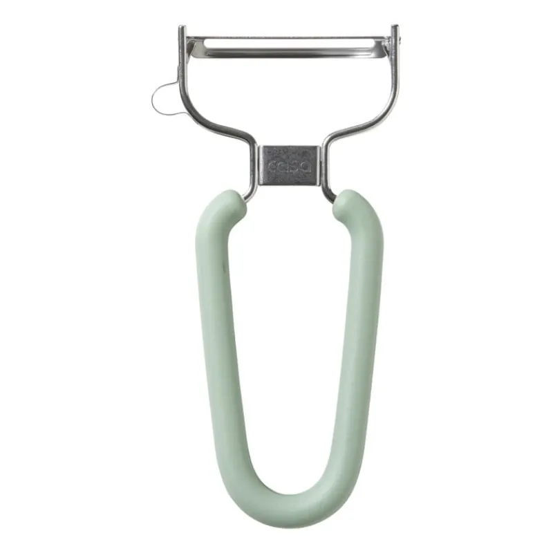 Xenos Keukengerei-Standaard Y-dunschiller - groen - 13x6.3 cm