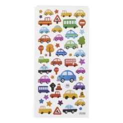 Xenos Stickers-Stickervel auto's - set van 54 3D stickers