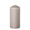 Xenos Stompkaarsen-Stompkaars glad - beige - ø6x13 cm