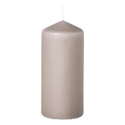 Xenos Stompkaarsen-Stompkaars glad - beige - ø6x13 cm