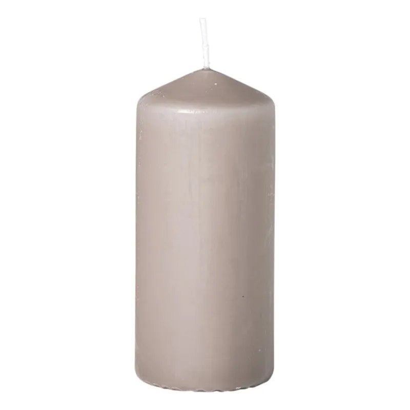 Xenos Stompkaarsen-Stompkaars glad - beige - ø6x13 cm