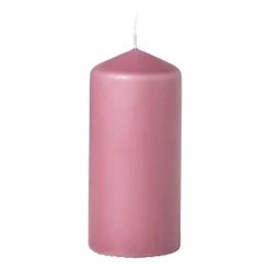 Xenos Stompkaarsen-Stompkaars glad - roze - ø6x13 cm