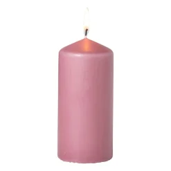 Xenos Stompkaarsen-Stompkaars glad - roze - ø6x13 cm