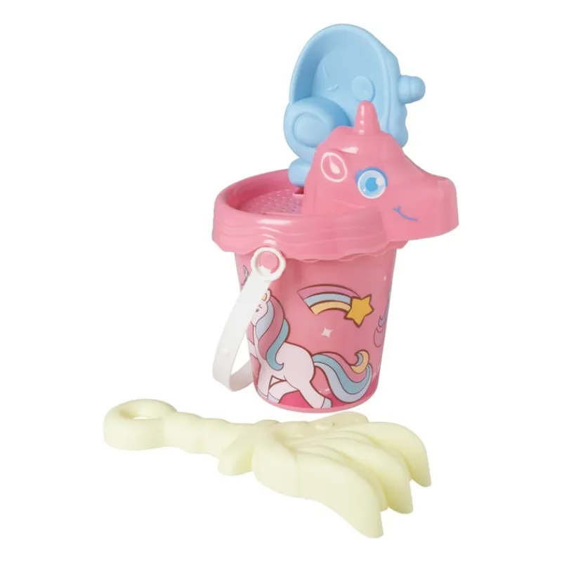 Xenos Buitenspeelgoed|Strandaccessoires-Strandemmer unicorn - set van 4