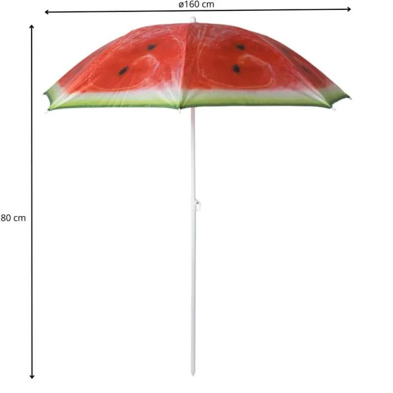 Xenos Parasols|Strandaccessoires-Strandparasol meloen - ø160x180 cm