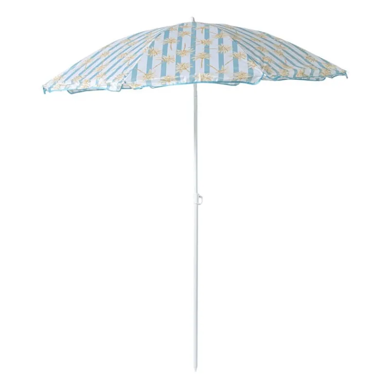 Xenos Parasols-Strandparasol palmboom - blauw - ø160x180x180 cm