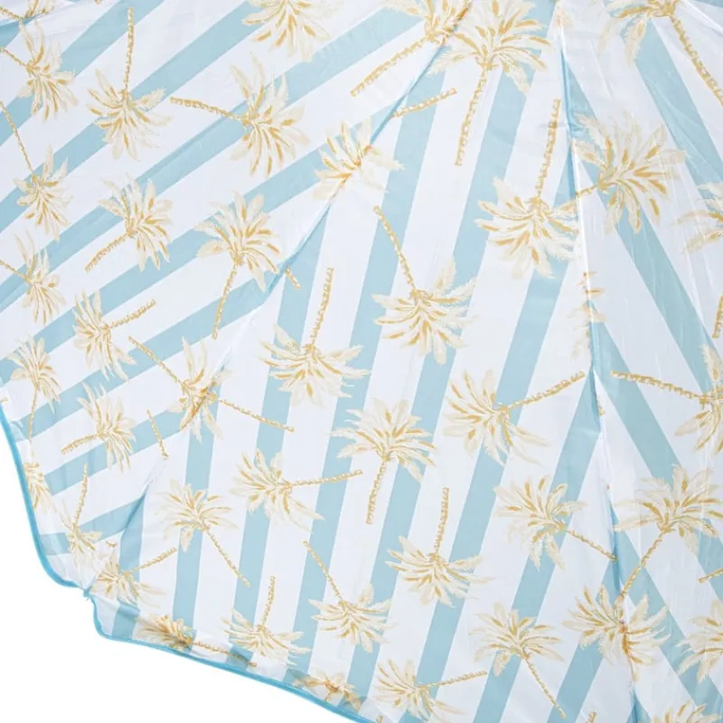 Xenos Parasols-Strandparasol palmboom - blauw - ø160x180x180 cm