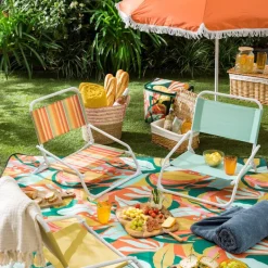 Xenos Parasols|Strandaccessoires-Strandparasol Tess - blauw - ø150x180 cm
