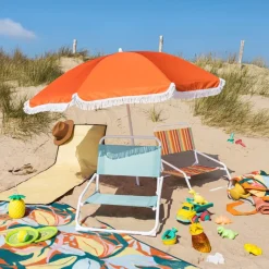 Xenos Parasols|Strandaccessoires-Strandparasol Tess - blauw - ø150x180 cm