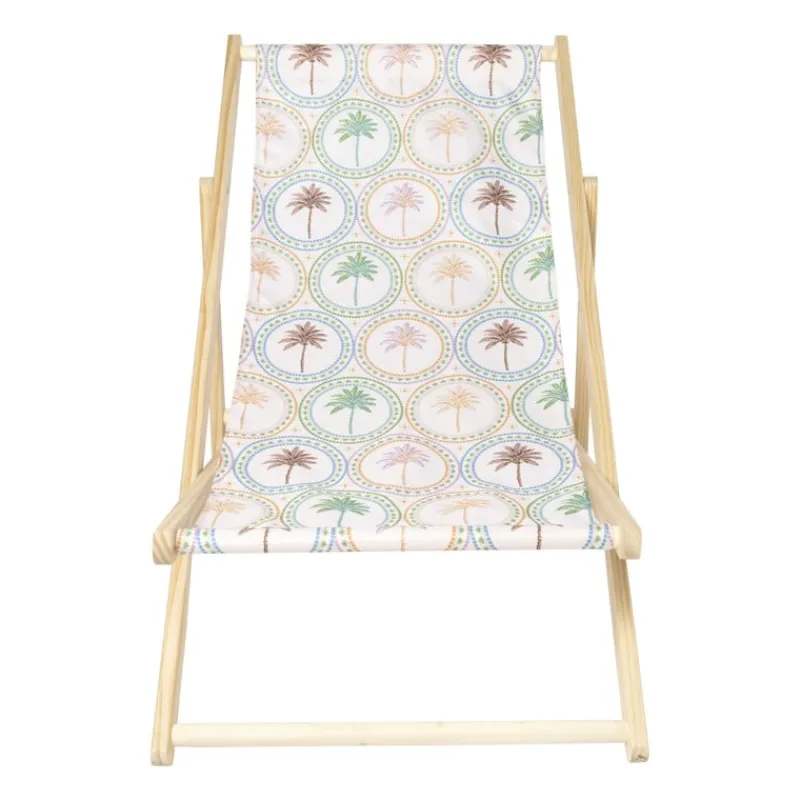Xenos Strandaccessoires-Strandstoel palmbomen - multikleur - 92x82x58 cm