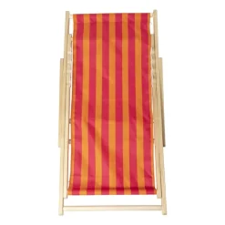 Xenos Strandaccessoires-Strandstoel streep - oranje/roze - 92x82x58 cm
