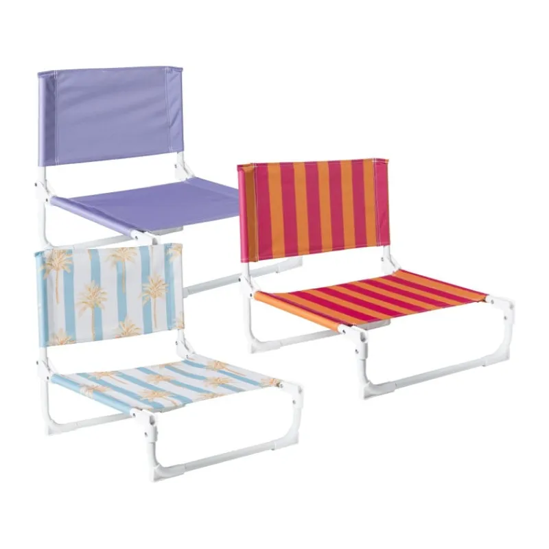 Xenos Strandaccessoires-Strandstoeltje - paars - 45x45x46 cm