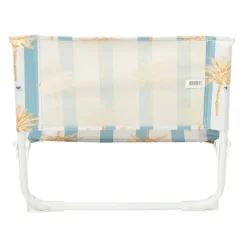 Xenos Strandaccessoires-Strandstoeltje palmboom - blauw/wit - 45x45x46 cm
