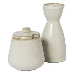 Xenos Koffie Accessoires|Thee Accessoires-Suikerpot - beige - ø9x10.3 cm