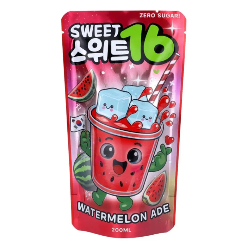 Xenos Koude Dranken-Sweet16 watermelon pouch drink ADE - 200 ml