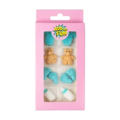 Xenos Babyshower|Taartdecoratie-Taartdecoratie baby jongen - blauw
