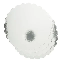 Xenos Taartdecoratie-Taartonderleggers - zilverkleurig - set van 4