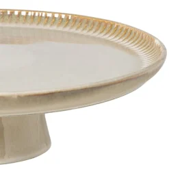 Xenos Kerst|Taartplateaus-Taartplateau Toscane - beige - ø30x8 cm