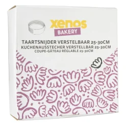 Xenos Bakgerei-Taartsnijder verstelbaar - 25 tot 30 cm