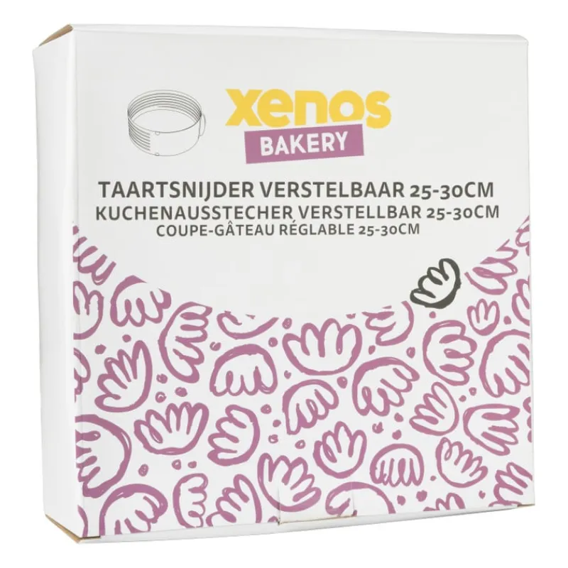 Xenos Bakgerei-Taartsnijder verstelbaar - 25 tot 30 cm