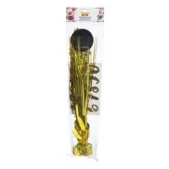 Xenos Kinderfeestjes-Tafeldecoratie happy birthday - goudkleurig - 42 cm