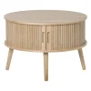 Xenos Salontafels|Kast Met Deuren-Tafel/kast Uppsala rond - naturel - ø60x40 cm