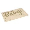 Xenos Wegwerptafelkleden|Babyshower-Tafelkleed baby - bruin/goud - 136x220 cm