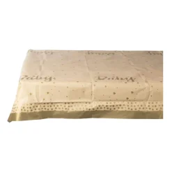 Xenos Wegwerptafelkleden|Babyshower-Tafelkleed baby - bruin/goud - 136x220 cm