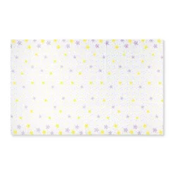 Xenos Tafelkleden-Tafelkleed bloem - wit/roze/geel - papier - 138x220 cm