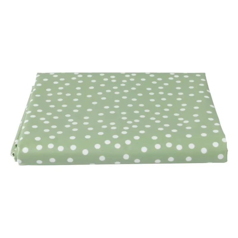 Xenos Tafelkleden-Tafelkleed dots - groen/wit - 150x220 cm