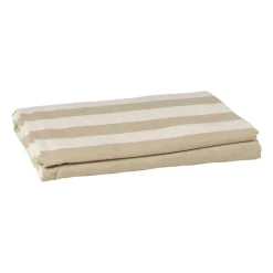 Xenos Tafelkleden|Kersttafelkleden-Tafelkleed gestreept - wit/beige - 140x240 cm