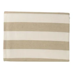 Xenos Tafelkleden|Kersttafelkleden-Tafelkleed gestreept groot - wit/beige - 145x320 cm