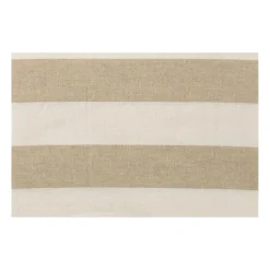 Xenos Tafelkleden|Kersttafelkleden-Tafelkleed gestreept groot - wit/beige - 145x320 cm