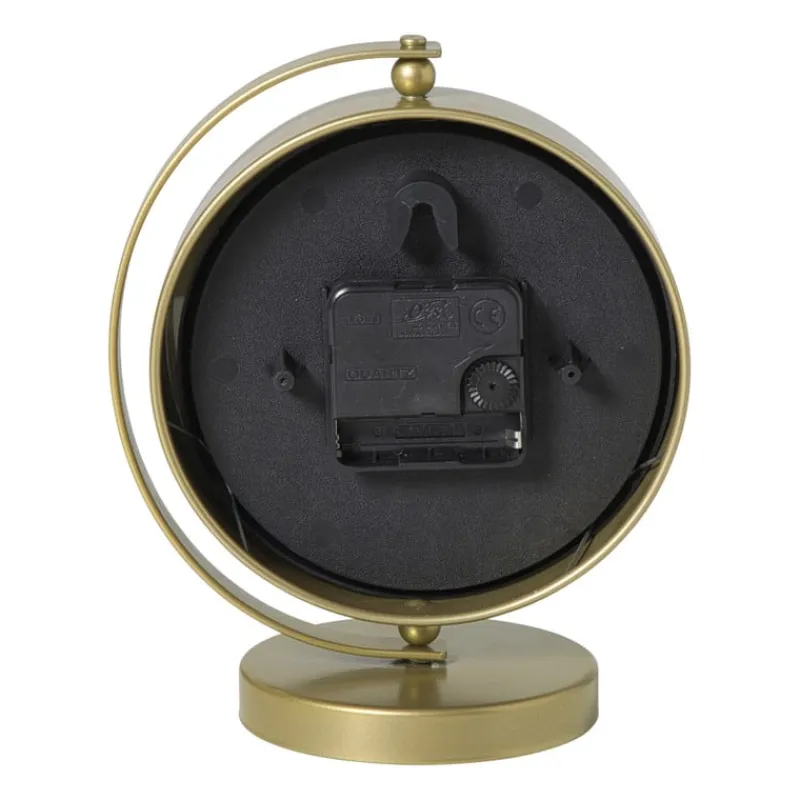 Xenos Klokken-Tafelklok metaal - goud - 20x16x10.5 cm