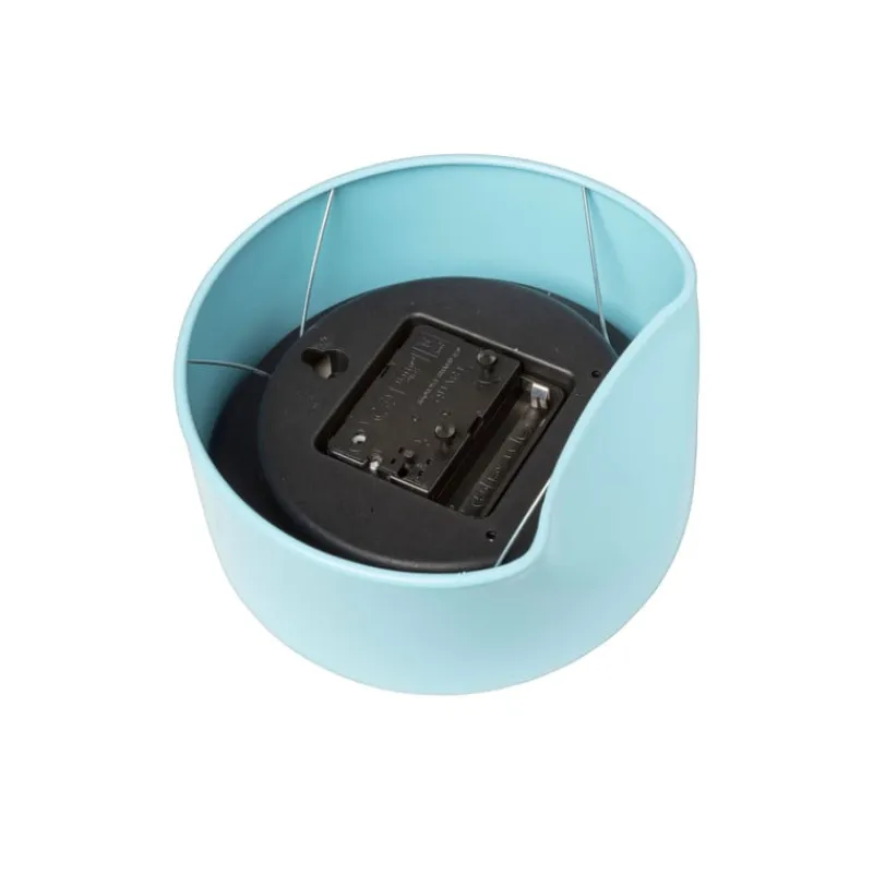 Xenos Klokken-Tafelklokje rond - blauw - ø15x7 cm