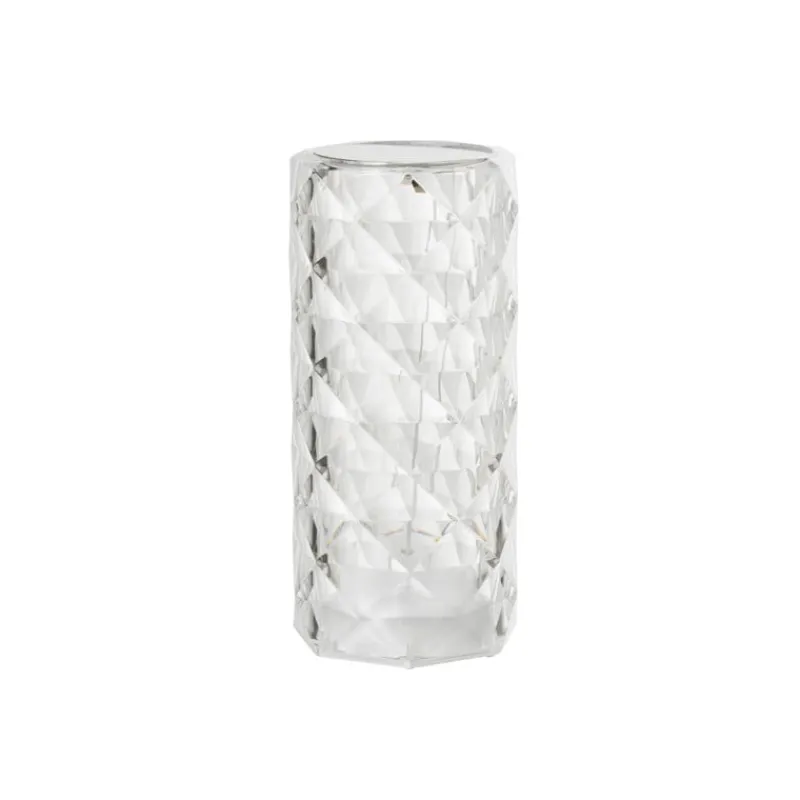 Xenos Kerstcadeaus|Tafellampen-Tafellamp diamant - multikleur - 7x7x15.8 cm