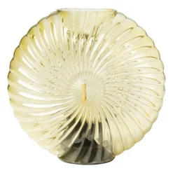 Xenos Kerstcadeaus|Tafellampen-Tafellamp schelp - geel - 17x18x7.5 cm