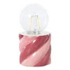 Xenos Kerstverlichting|Tafellampen-Tafellamp spekje - rood/roze - ø8.5x17 cm