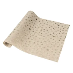 Xenos Kersttafelkleden-Tafelloper decostof - velvet/polyester - 28x150 cm