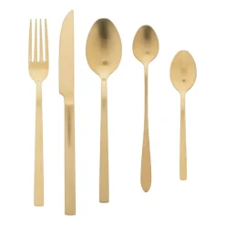 Xenos Messen-Tafelmessen - goudkleurig - set van 2
