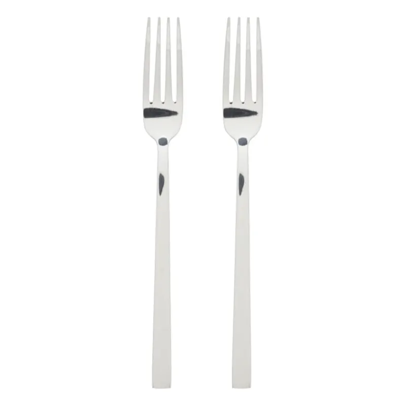 Xenos Vorken-Tafelvorken - zilverkleurig - set van 2