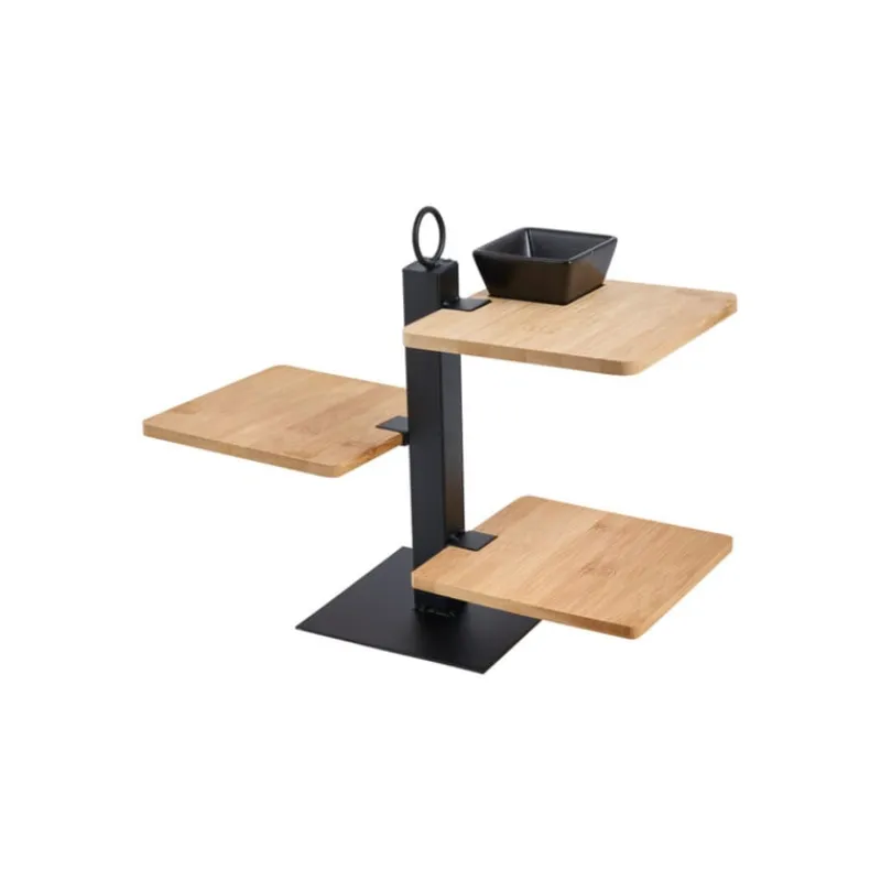 Xenos Etagères|Borrelplanken-Tapas plateau - 3 lagen - 26 cm