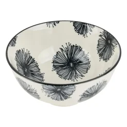 Xenos Sushi Servies|Tapasservies-Tapas rijstschaaltje Sevilla - bloemen - ø11.5x5.8 cm