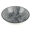 Xenos Sushi Servies|Tapasservies-Tapas sausschaaltje Sevilla - zwarte lijnen - ø9x2.5 cm