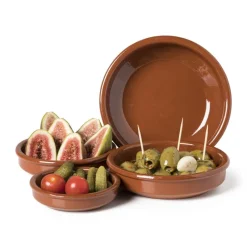 Xenos Tapasservies-Tapas schaaltje klei - bruin - ⌀10 cm