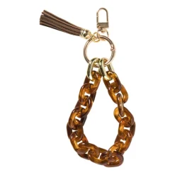 Xenos Tashangers-Tashanger ketting - bruin - 20 cm