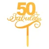 Tasty Me Cake Toppers-cake topper - 50 & fabulous - goud