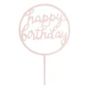 Tasty Me Cake Toppers-cake topper - happy birthday rond - lichtroze